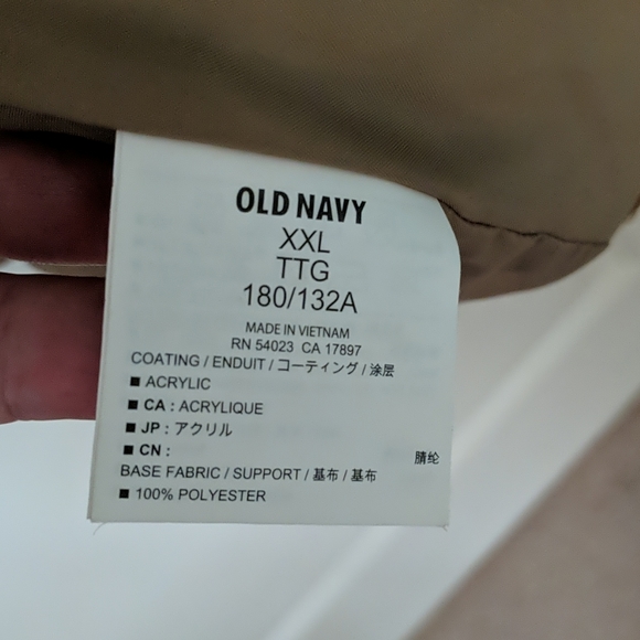 👣Old Navy Puffer Vest Pockets Khaki/Navy Size XXL - Picture 5 of 5